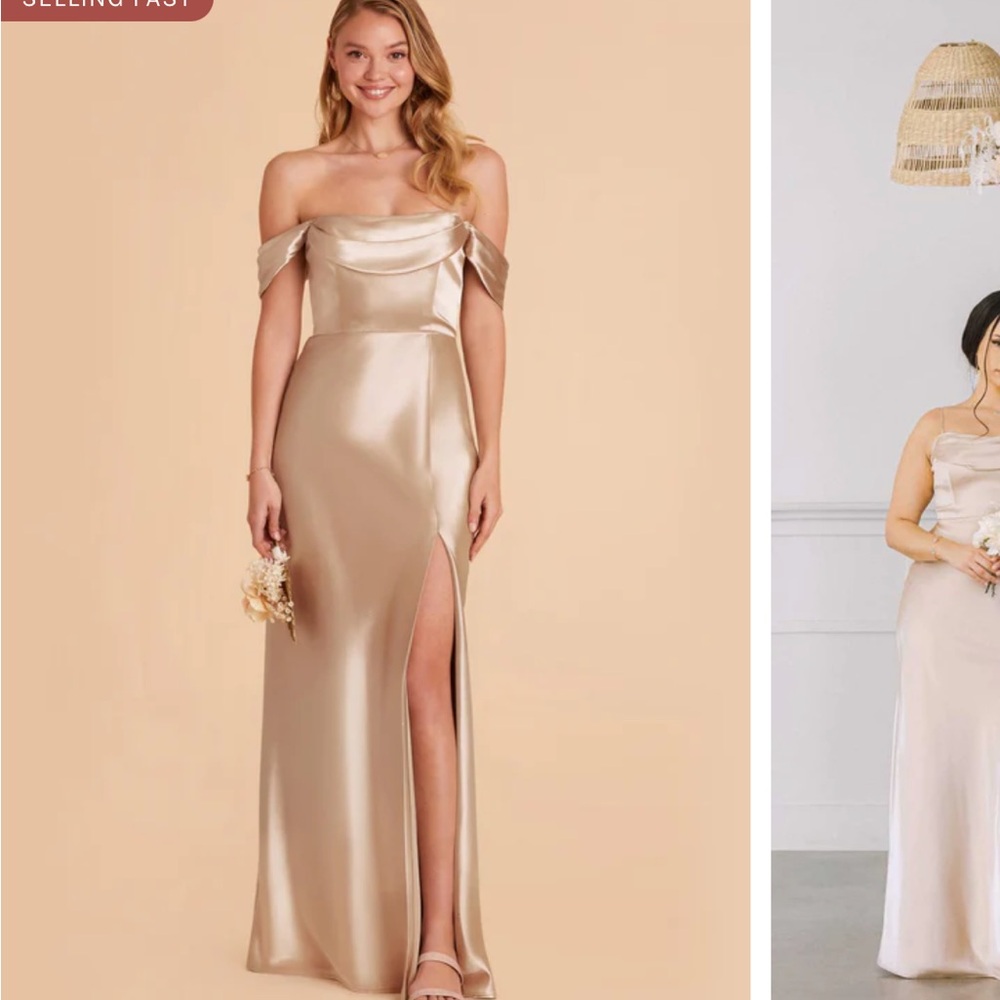 MIA CONVERTIBLE DRESS
SHINY SATIN NEUTRAL CHAMPAGNE